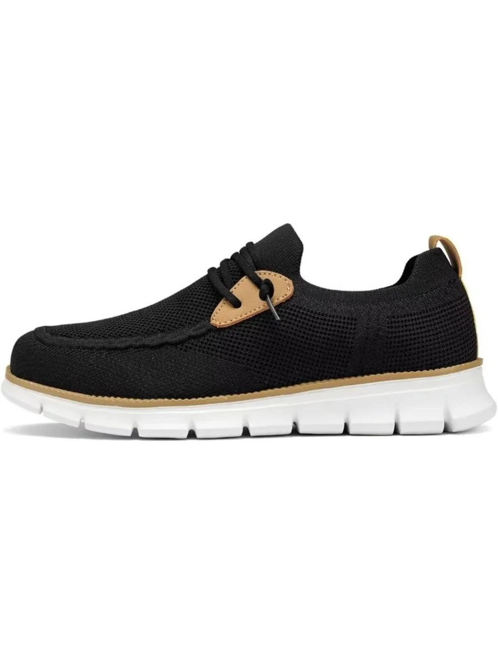 Men's Black White Loafers Slip On Walking Dress Casual Business Oxfords Sneakers